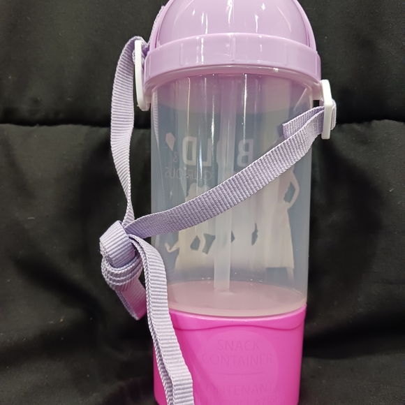 Princess Rock N Sip N Snack Cup purple/pink Straw 13oz. - Picture 2 of 3